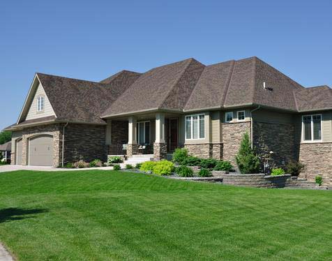 House With Manicured Lawn